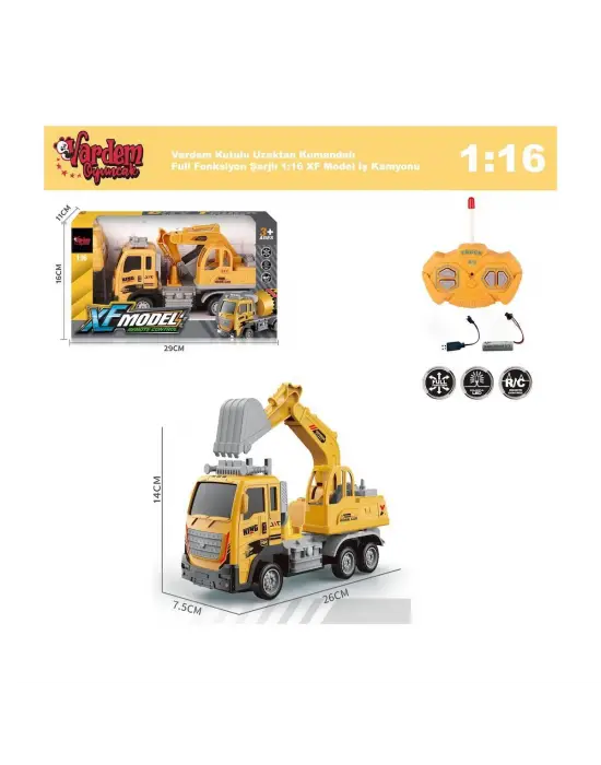 Omarı Kumandalı Şarjlı İş Makinesi - Pratik ve Güçlü Çalışma Deneyimi