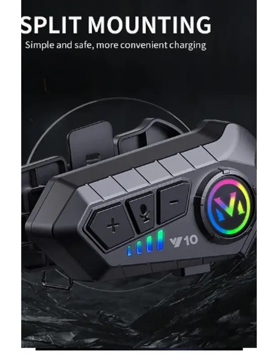 Y10 Kask Kulaklık Bluetooth Motosiklet Kulaklık 5,3 Bluetooth Intercom Motorsiklet Kulaklık
