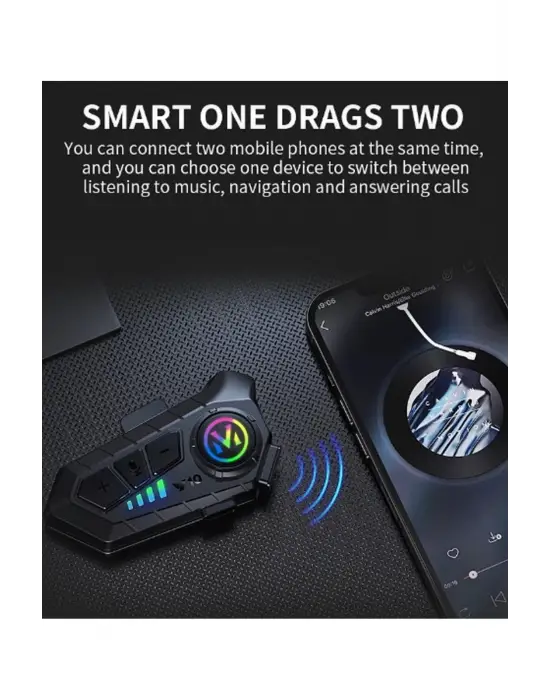 Y10 Kask Kulaklık Bluetooth Motosiklet Kulaklık 5,3 Bluetooth Intercom Motorsiklet Kulaklık