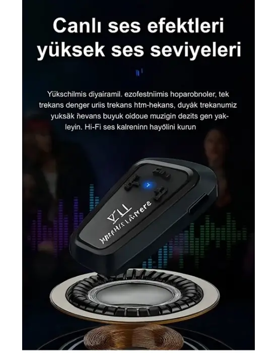 Y11 Bluetooth Kulaklık Mikrofonlu Motosiklet Kulaklığı İntercom Bt 5.3