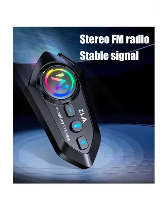 Y12  Motor Kask Kulaklık Rgb Modlu Radyolu Motosiklet Kulaklık 5.3 Bluetooth Intercom