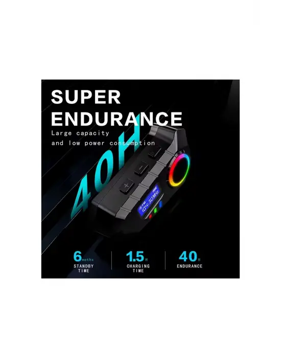 Y30 Kask Kulaklık Bluetooth Motosiklet Kulaklık Rgb Radyolu Intercom