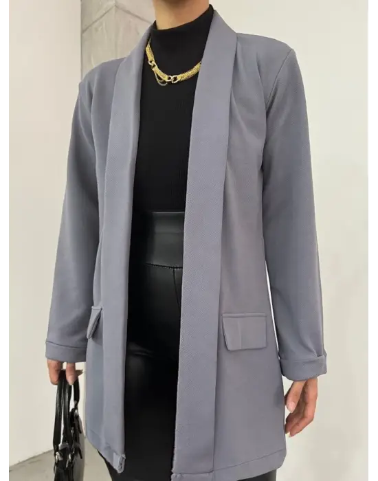 Omarı Modern Tasarım Ceket Gri Tonlarında