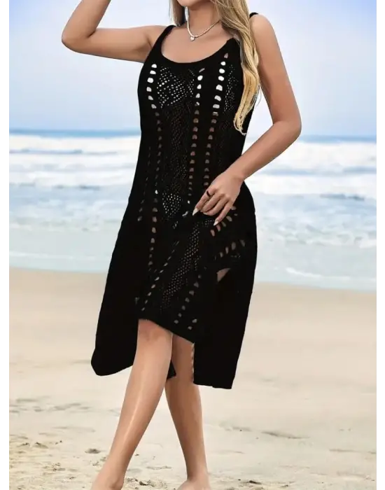 Omarı Şıklığın Anahtarı: Yırtmaç Detaylı Triko Elbise