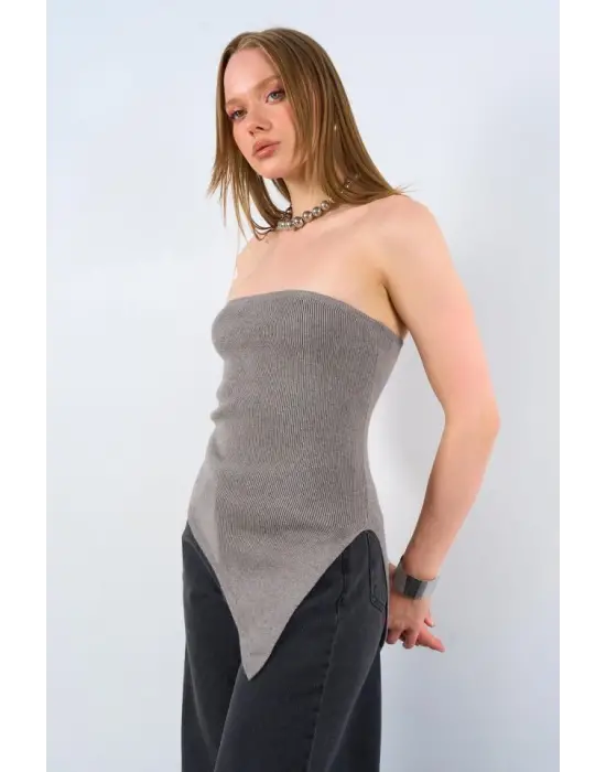 Yanı Uzun Atlet - Orta Gri