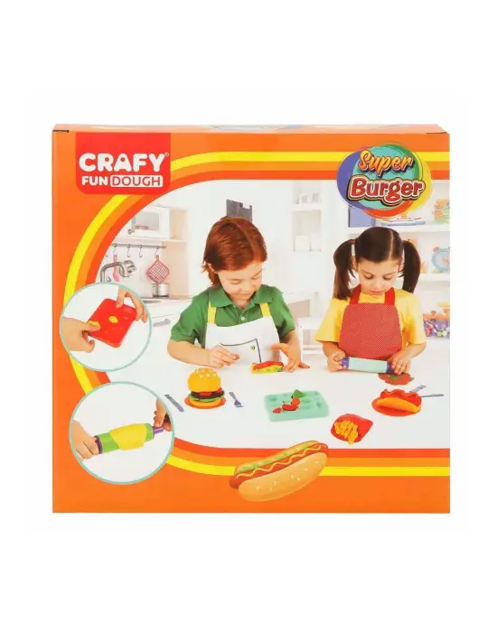 Omarı Eğlenceli Burger Oyun Hamuru Seti 12 Parça