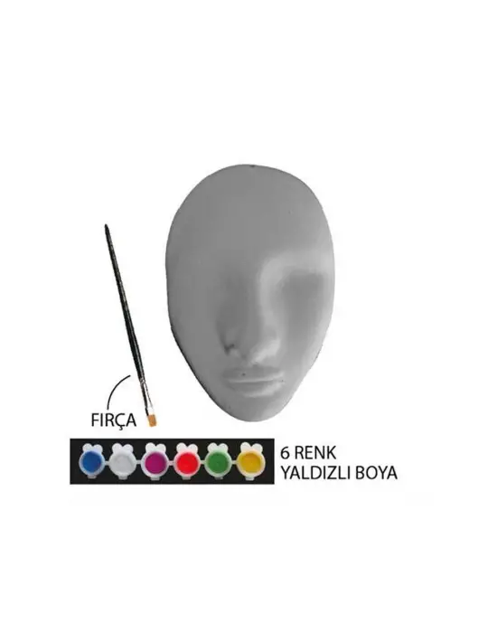 Omarı Çocuklar İçin Eğlenceli Karton Maske Boyama Seti