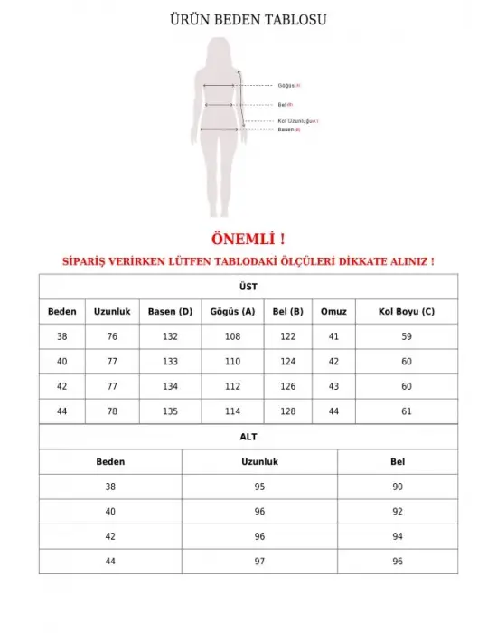 Yarım Düğmeli Önü Pliseli Beli Bağlamalı Pantolonlu Kot Takım    -Mavi
