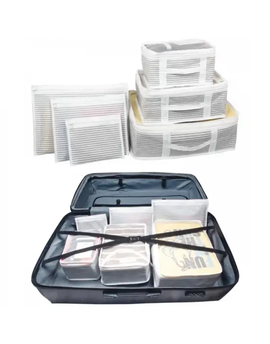 Omarı Yatak Odası ve Makyaj Organizer Seti - Pratik Bavul Düzenleyici