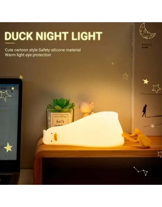 Yatan Ördek Tasarımlı Gece Lambası