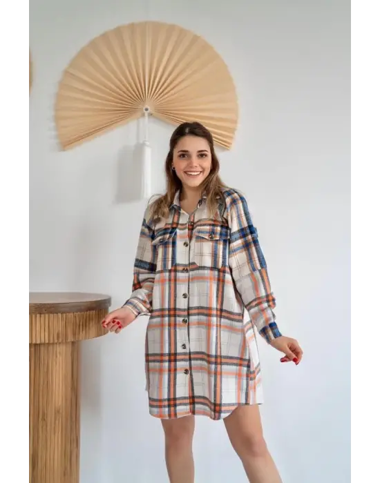 Omarı Klasik Tarzda Kot Elbise