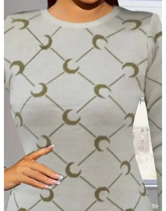 Omarı Şık Tasarım Bisiklet Yaka Elbise