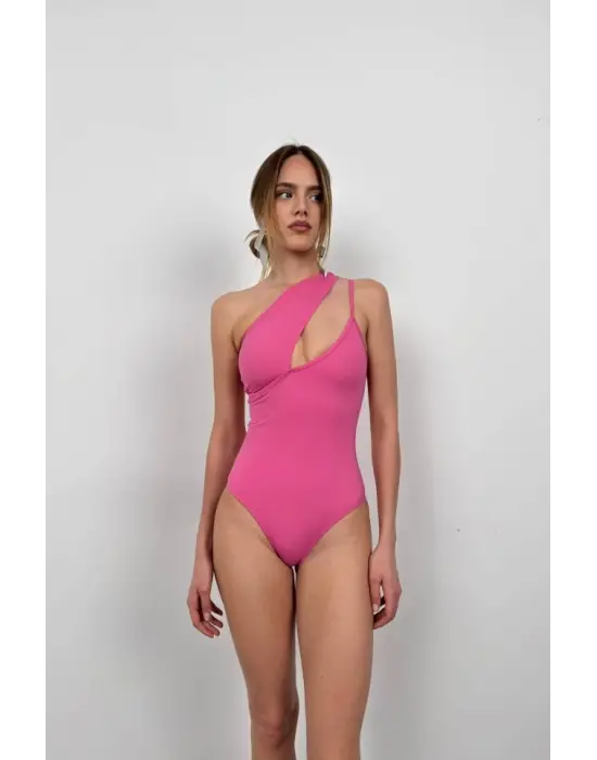 Omarı Trendy Asimetrik Kesim Mayo