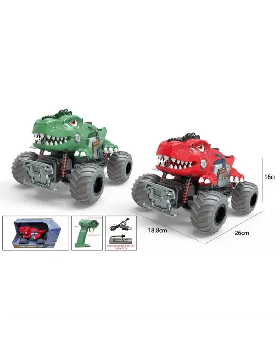 YD898-MT1892 Uzaktan Kumandalı Full Fonksiyon 2.4G Süspansiyonlu Dinozor Araba