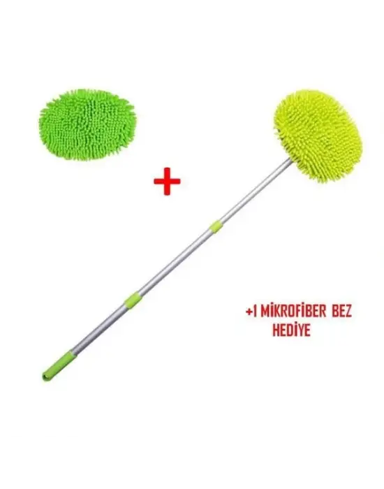 Yedek Bezli Mikrofiber Araba Yıkama Fırçası