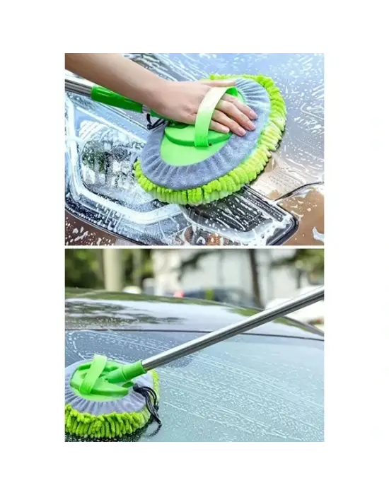 Yedek Bezli Mikrofiber Araba Yıkama Fırçası