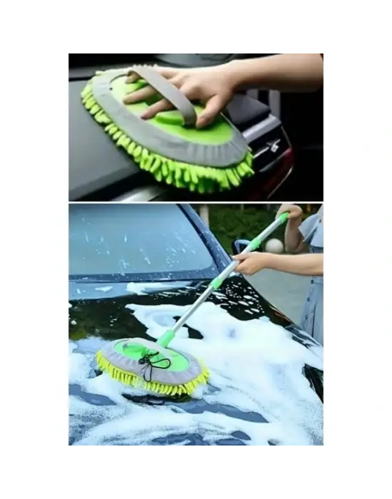 Yedek Bezli Mikrofiber Araba Yıkama Fırçası