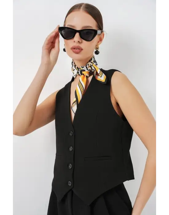 Yelek Pantolon İkili Takım 30091 - Siyah