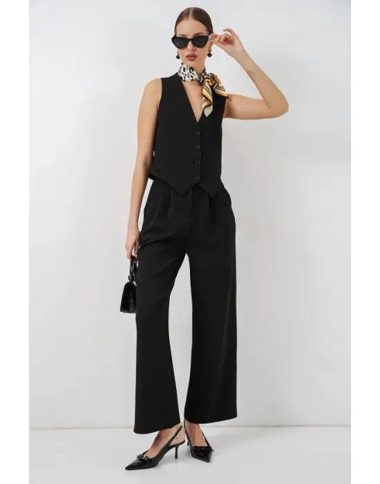 Yelek Pantolon İkili Takım 30091 - Siyah