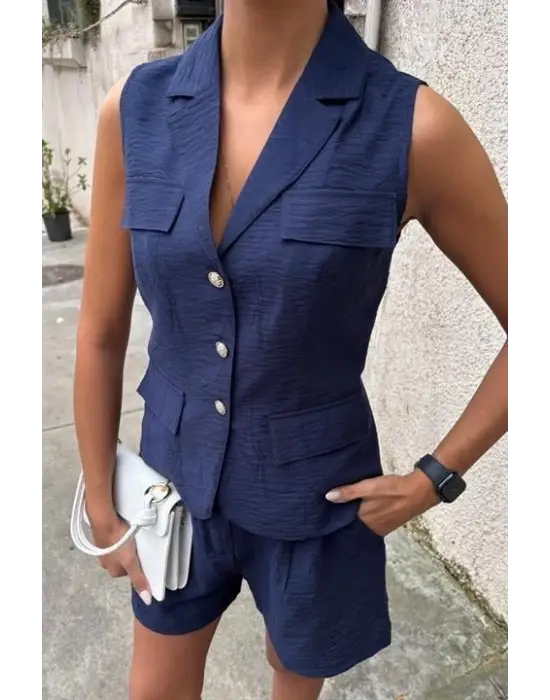 Omarı Rahatlık ve Şıklıkta İkili Yelek Şort Takımı