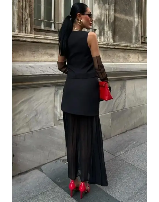 Yelek Ve Pilise Etekli Premium Takım 10096