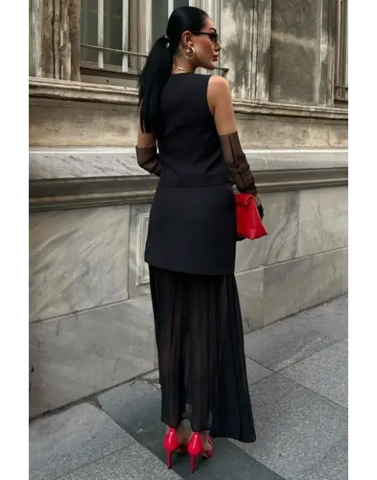 Yelek Ve Pilise Etekli Premium Takım 10096