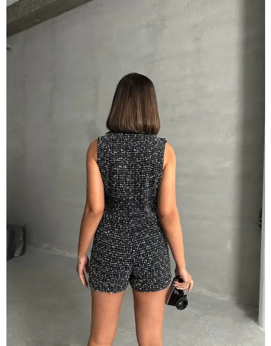 Yelekli şort takım