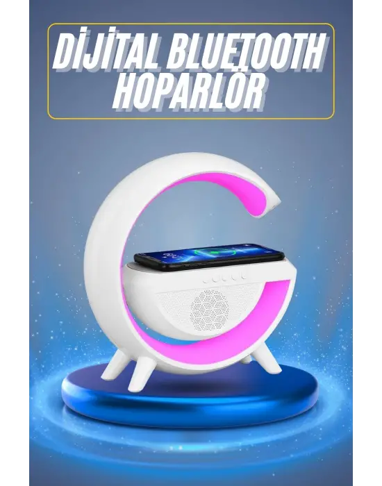 Yeni Nesil Bluetooth Hoparlör Speaker 5.0 Taşınabilir G Şeklinde Powerbankli