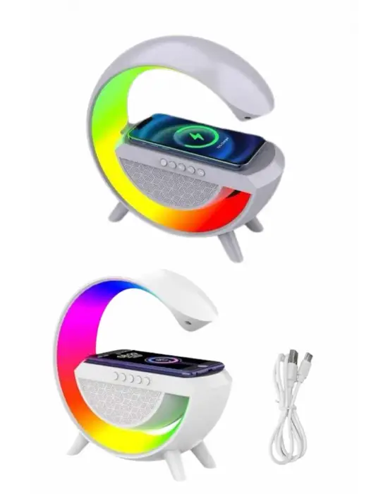 Yeni Nesil Bluetooth Hoparlör Speaker 5.0 Taşınabilir G Şeklinde Powerbankli