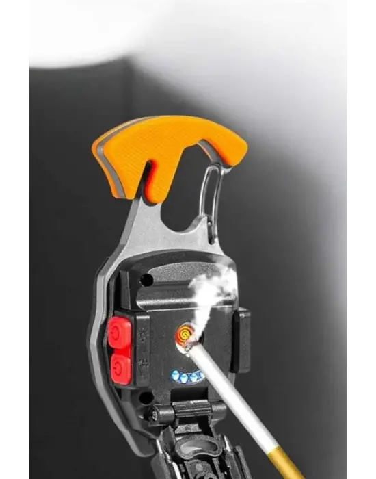 Yeni Nesil Kamp Feneri Çok Fonksiyonlu Fener Anahtarlık Usb Çakmaklı Cam Kırıcı Kemer Kesici Açacak