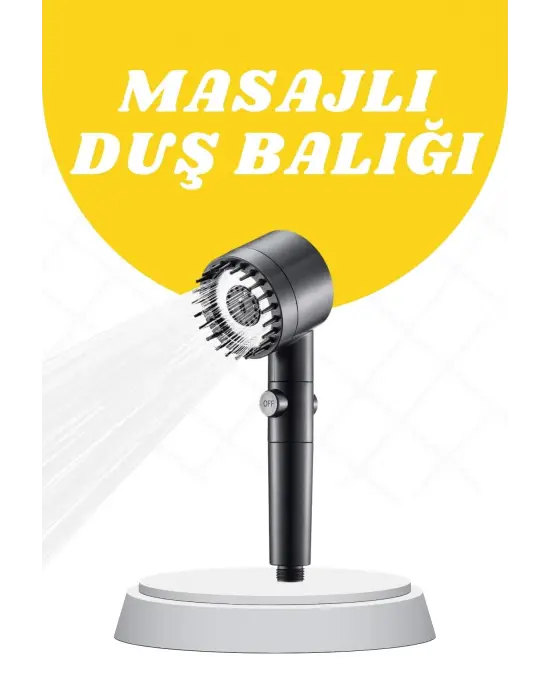 Yeni Nesil Masaj Etkili Duş Başlığı Su Basınçlı Tazyikli Özel