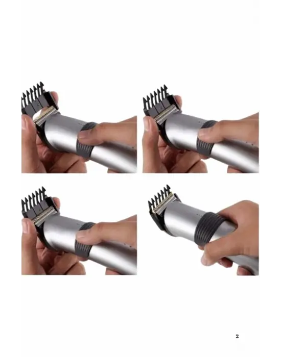 Yeni Nesil Profesyonel Şarjlı Saç Sakal Tıraş Makinesi Ayarlanabilir 4 Taraklı