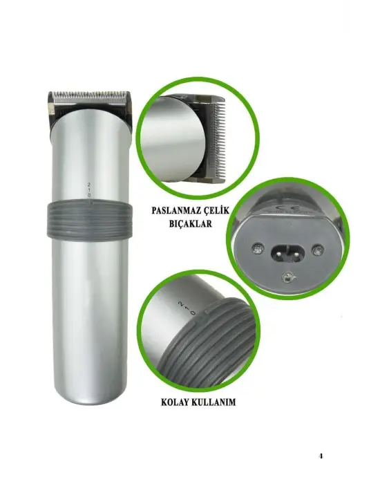 Yeni Nesil Profesyonel Şarjlı Saç Sakal Tıraş Makinesi Ayarlanabilir 4 Taraklı