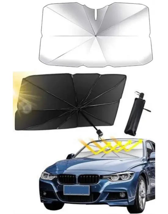 Yeni Nesil Tüm Araç Modellerine Uygun Oto Şemsiye Katlanabilir Uv Işınlarına Karşı