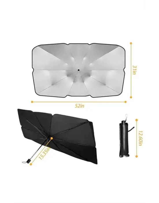 Yeni Nesil Tüm Araç Modellerine Uygun Oto Şemsiye Katlanabilir Uv Işınlarına Karşı