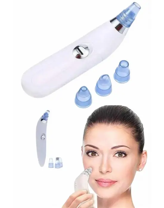 Yeni Nesil Vakumlu Pilli Siyah Nokta Ve Yüz Temizleme Cihazı 4 Başlıklı