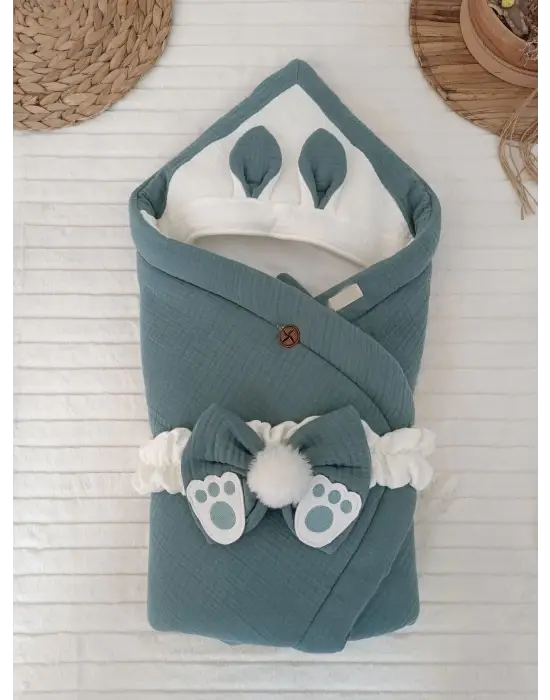 Yenidoğan Müslin Kumaş Bebek Battaniyesi