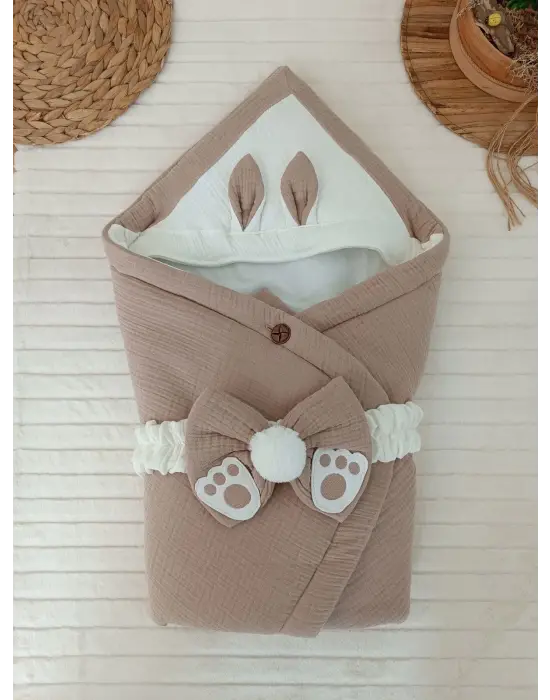 Yenilikçi Müslin Kumaş Bebek Battaniyesi Yeşil