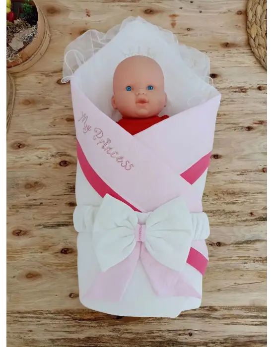 Şık My Prince Taç Nakışlı Bebek Battaniyesi