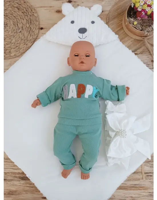 Minimal Beyaz Wool Yenidoğan Kundak Bebek Battaniyesi