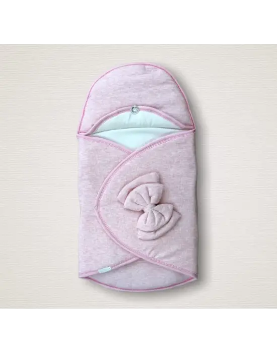 Şık Çift Fiyonk Kundak Bebek Battaniyesi
