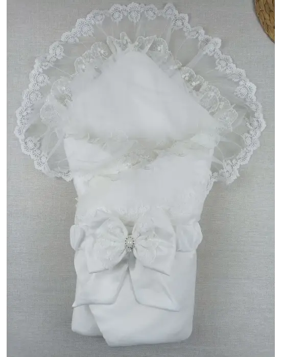 Lüks İpek Pamuklu Yenidoğan Kundak Battaniyesi