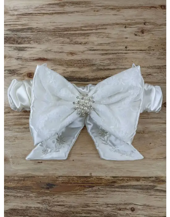 Eşsiz İpek Venüs Taç Nakışlı Delüks Kundak Bebek Battaniyesi