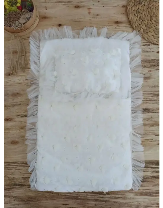 Lüks İzmir İncisi Pamuklu Kundaklı Alt Açma Seti