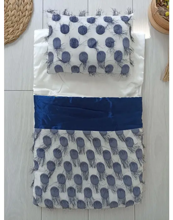 Göz Alıcı Tül İşlemeli Pamuklu Kundaklı 3lü Alt Açma Seti