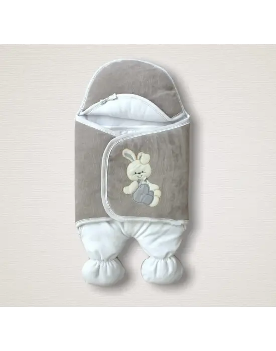 Özgün Ayıcık Nakışlı Bebek Kundak Battaniyesi