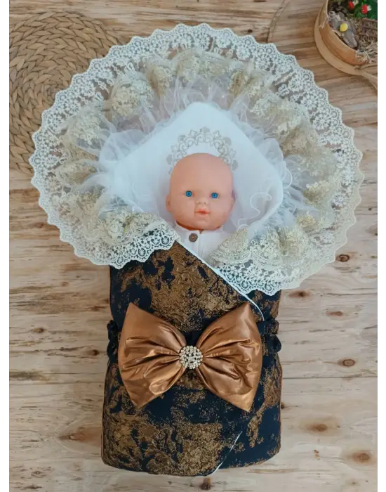 Göz Alıcı Kendinden Desenli Bebek Battaniyesi