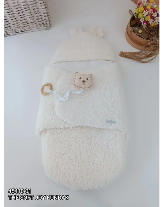 Modern Bebek Battaniyesi Kundak Krem