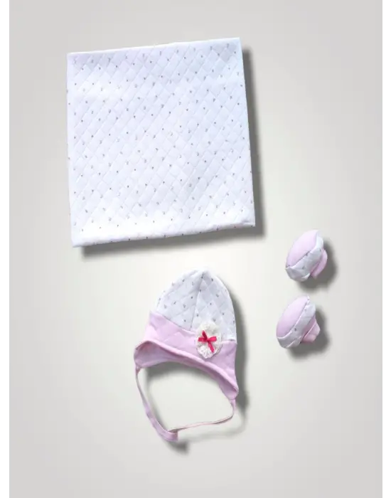 Omarı Yenidoğan Bebek Battaniye Takımı Pembe