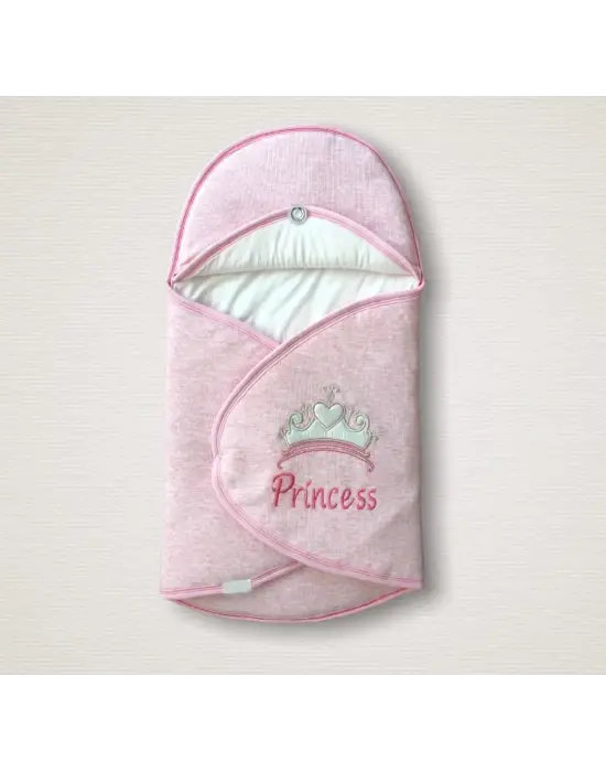 Klasik Kız Bebek Kundak Battaniyesi Etkileyici Nakışlı